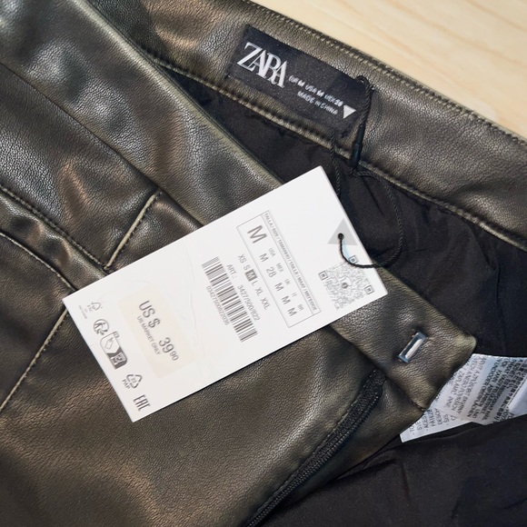 NWT Zara Faux Leather Mini Skirt - Picture 6 of 6